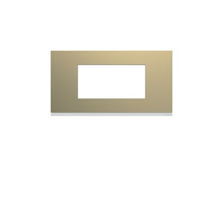 Plaque 4M E71 champagne - APPAREILLAGE MURAL GALLERY HAGER WXP0404
