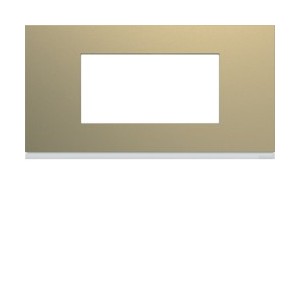 Plaque 4M E71 champagne - APPAREILLAGE MURAL GALLERY HAGER WXP0404