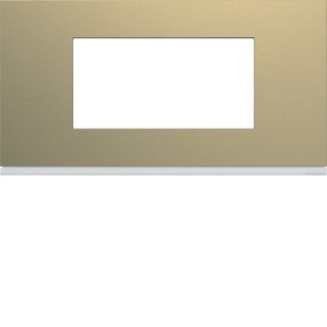 Plaque 4M E71 champagne - APPAREILLAGE MURAL GALLERY HAGER WXP0404