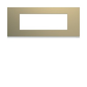 Plaque 6M E57 champagne - APPAREILLAGE MURAL GALLERY HAGER WXP0406