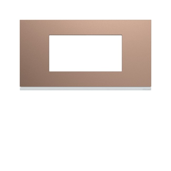 Plaque 4M E71 rosé - APPAREILLAGE MURAL GALLERY HAGER WXP0504