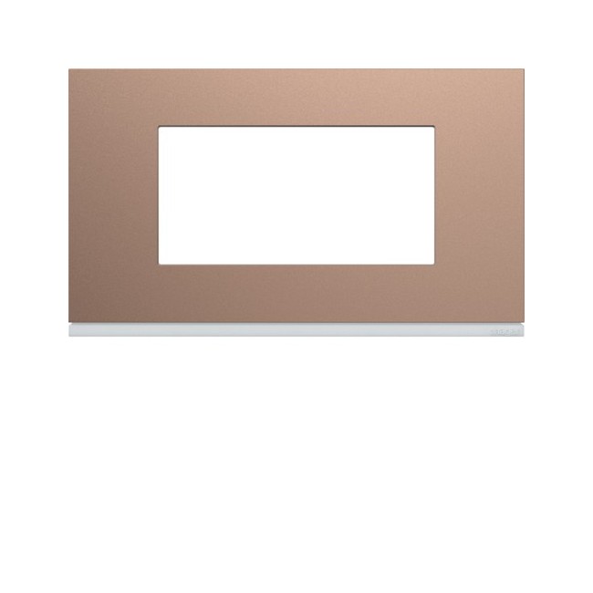 Plaque 4M E57 rosé - APPAREILLAGE MURAL GALLERY HAGER WXP0534