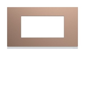 Plaque 4M E57 rosé - APPAREILLAGE MURAL GALLERY HAGER WXP0534