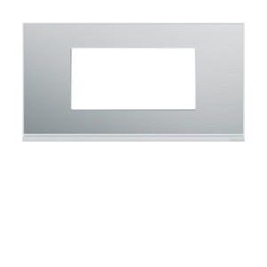 Plaque 4M E71 placage aluminiu - APPAREILLAGE MURAL GALLERY HAGER WXP2004