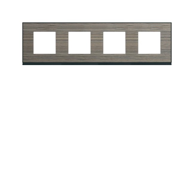 Plaque 4P H71 pecan - APPAREILLAGE MURAL GALLERY HAGER WXP2414