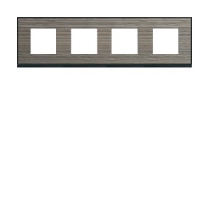 Plaque 4P H71 pecan - APPAREILLAGE MURAL GALLERY HAGER WXP2414