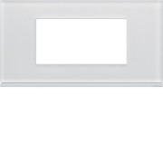 Plaque 4M E71 moon glass - APPAREILLAGE MURAL GALLERY HAGER WXP4004