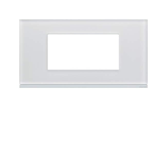 Plaque 4M E71 moon glass - APPAREILLAGE MURAL GALLERY HAGER WXP4004