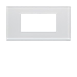 Plaque 4M E71 moon glass - APPAREILLAGE MURAL GALLERY HAGER WXP4004