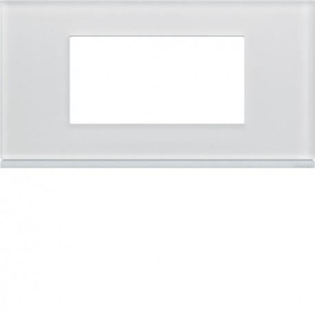 Plaque 4M E71 moon glass - APPAREILLAGE MURAL GALLERY HAGER WXP4004