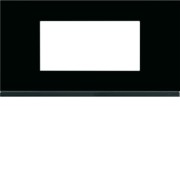 Plaque 4M E71 midnight glass - APPAREILLAGE MURAL GALLERY HAGER WXP4104