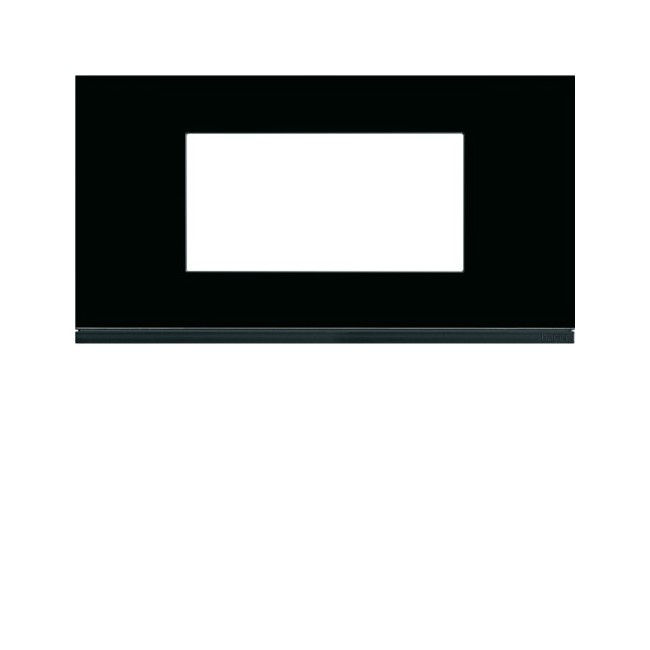 Plaque 4M E71 midnight glass - APPAREILLAGE MURAL GALLERY HAGER WXP4104