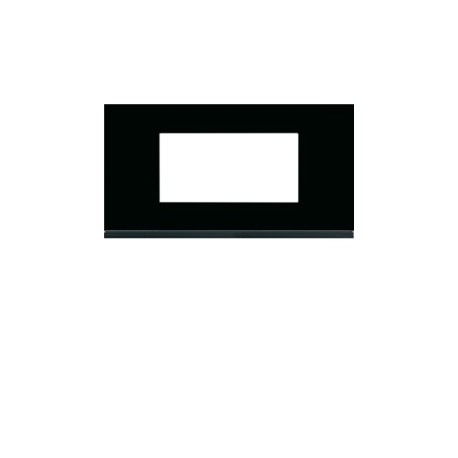 Plaque 4M E71 midnight glass - APPAREILLAGE MURAL GALLERY HAGER WXP4104