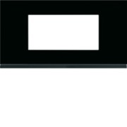 Plaque 4M E71 midnight glass - APPAREILLAGE MURAL GALLERY HAGER WXP4104