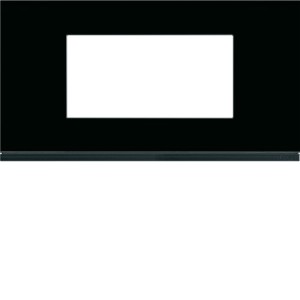 Plaque 4M E71 midnight glass - APPAREILLAGE MURAL GALLERY HAGER WXP4104