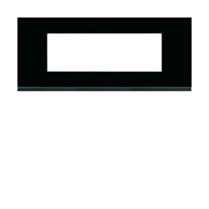 Plaque 6M E57 midnight glass - APPAREILLAGE MURAL GALLERY HAGER WXP4106