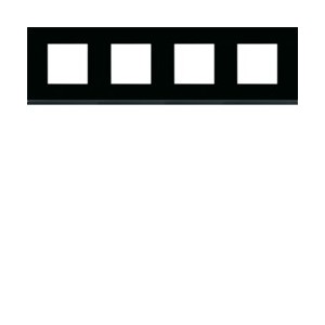 Plaque 4P H71 midnight glass - APPAREILLAGE MURAL GALLERY HAGER WXP4114