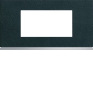 Plaque 4M E71 dark rock - APPAREILLAGE MURAL GALLERY HAGER WXP4404