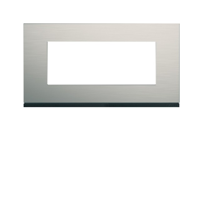 Plaque 5M E71 antique alu - APPAREILLAGE MURAL GALLERY HAGER WXP4505