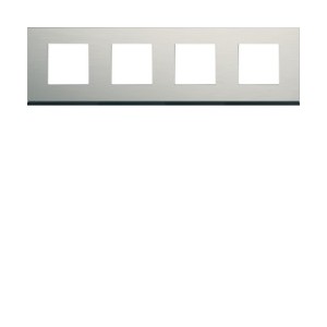 Plaque 4P H71 antique alu - APPAREILLAGE MURAL GALLERY HAGER WXP4514