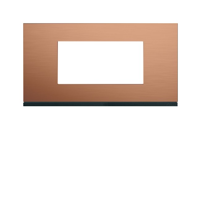 Plaque 4M E71 copper alu - APPAREILLAGE MURAL GALLERY HAGER WXP4604
