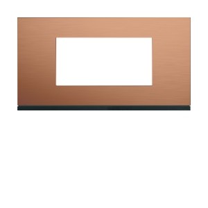 Plaque 4M E71 copper alu - APPAREILLAGE MURAL GALLERY HAGER WXP4604