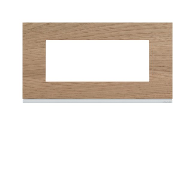Plaque 5M E71 oak wood - APPAREILLAGE MURAL GALLERY HAGER WXP4705