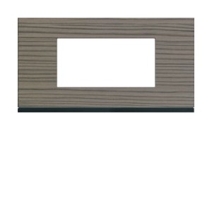 Plaque 4M E71 grey wood - APPAREILLAGE MURAL GALLERY HAGER WXP4804