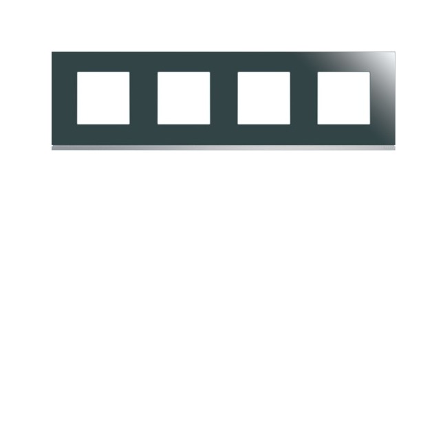 Plaque 4P H71 mirror glass - APPAREILLAGE MURAL GALLERY HAGER WXP5014