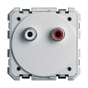 RCA audio bornier a vis - APPAREILLAGE MURAL GALLERY HAGER WXF621