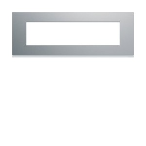 Plaque 8M E71 titane - APPAREILLAGE MURAL GALLERY HAGER WXP0108