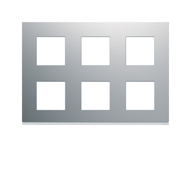 Plaque 1K2x3x2M titane - APPAREILLAGE MURAL GALLERY HAGER WXP0186