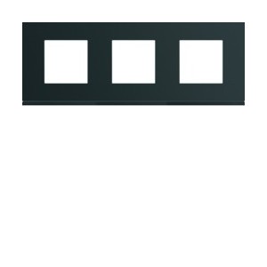 Plaque 3P H71 night - APPAREILLAGE MURAL GALLERY HAGER WXP0213