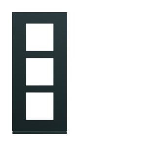 Plaque 3P V57 night - APPAREILLAGE MURAL GALLERY HAGER WXP0223