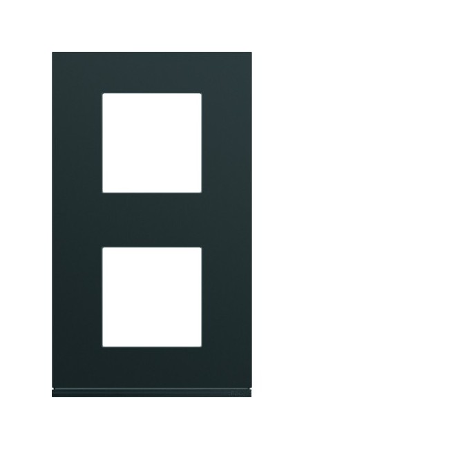 Plaque 2P V71 night - APPAREILLAGE MURAL GALLERY HAGER WXP0242