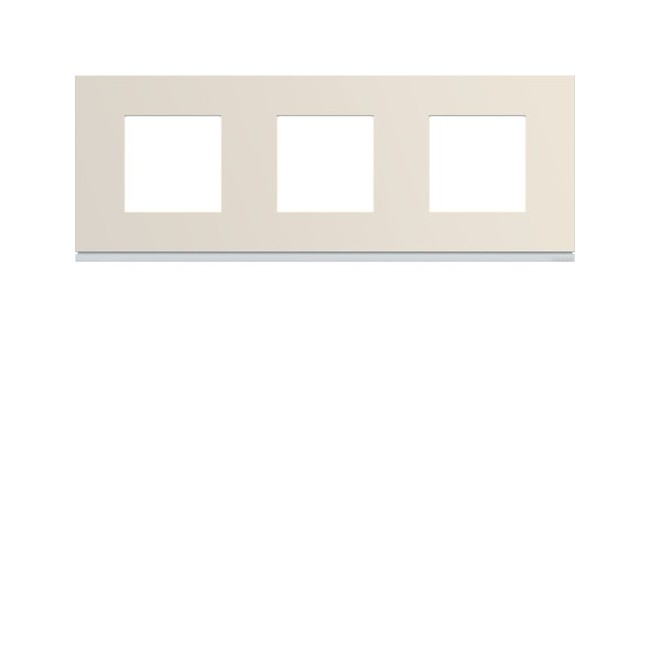 Plaque 3P H71 dune - APPAREILLAGE MURAL GALLERY HAGER WXP0313