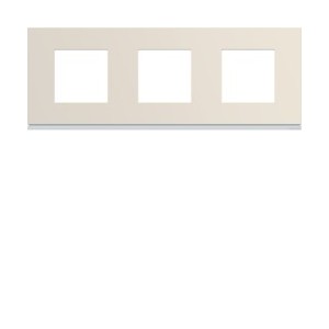 Plaque 3P H71 dune - APPAREILLAGE MURAL GALLERY HAGER WXP0313