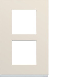 Plaque 2P V57 dune - APPAREILLAGE MURAL GALLERY HAGER WXP0322