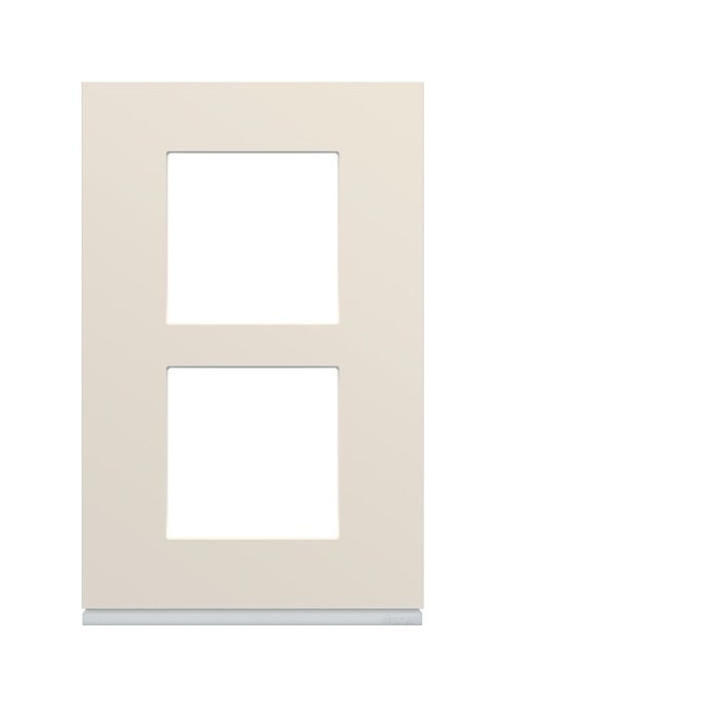 Plaque 2P V57 dune - APPAREILLAGE MURAL GALLERY HAGER WXP0322