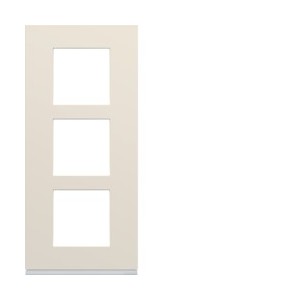 Plaque 3P V57 dune - APPAREILLAGE MURAL GALLERY HAGER WXP0323