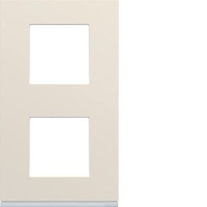 Plaque 2P V71 dune - APPAREILLAGE MURAL GALLERY HAGER WXP0342