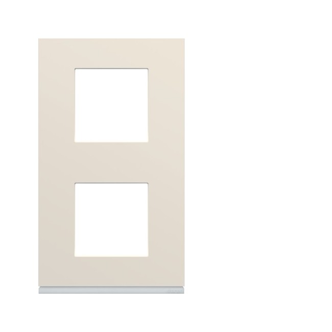 Plaque 2P V71 dune - APPAREILLAGE MURAL GALLERY HAGER WXP0342