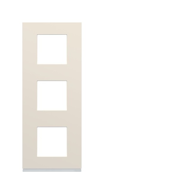 Plaque 3P V71 dune - APPAREILLAGE MURAL GALLERY HAGER WXP0343