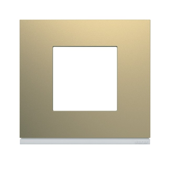 Plaque 1P champagne - APPAREILLAGE MURAL GALLERY HAGER WXP0402