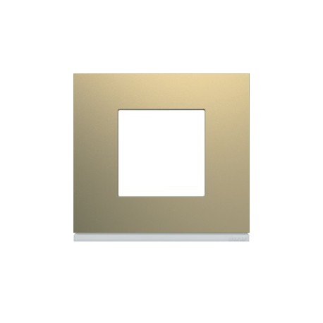 Plaque 1P champagne - APPAREILLAGE MURAL GALLERY HAGER WXP0402