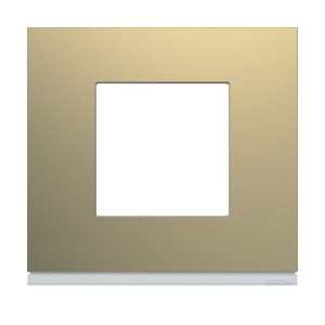 Plaque 1P champagne - APPAREILLAGE MURAL GALLERY HAGER WXP0402