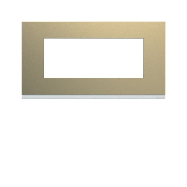 Plaque 5M E71 champagne - APPAREILLAGE MURAL GALLERY HAGER WXP0405