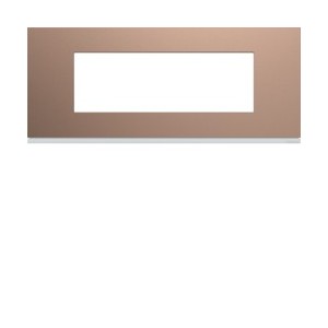 Plaque 6M E57 rosé - APPAREILLAGE MURAL GALLERY HAGER WXP0506