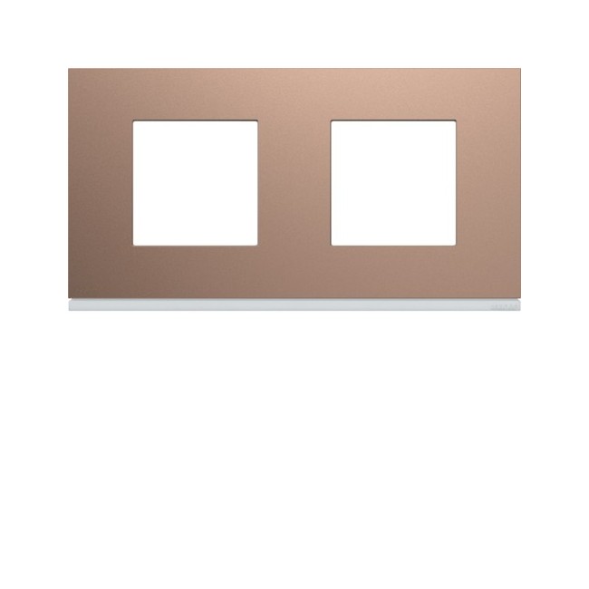 Plaque 2P H71 rosé - APPAREILLAGE MURAL GALLERY HAGER WXP0512