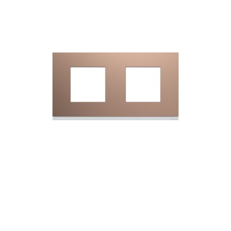 Plaque 2P H71 rosé - APPAREILLAGE MURAL GALLERY HAGER WXP0512